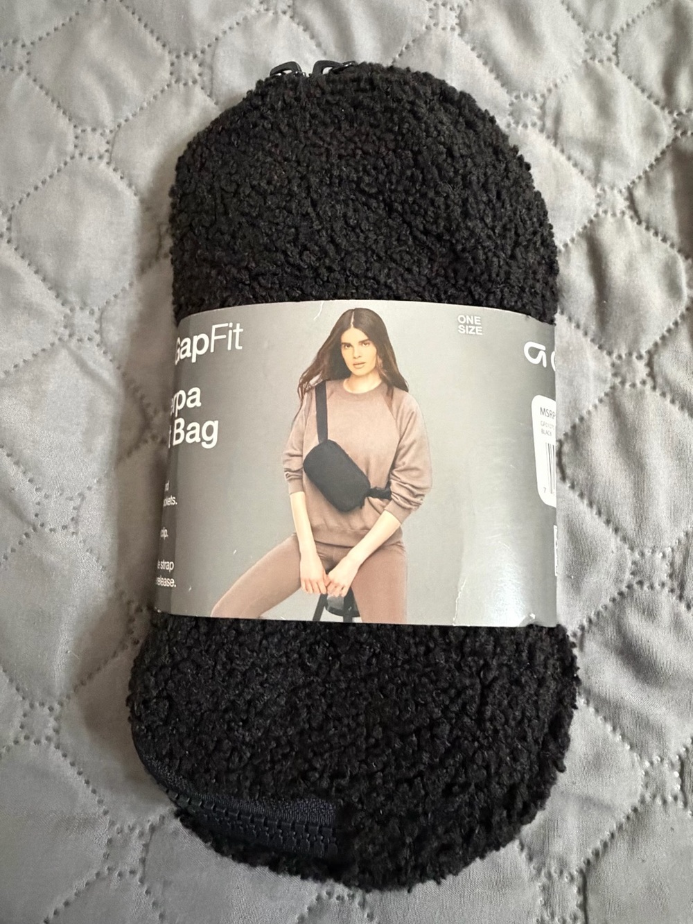 GAP Black Sherpa Crossbody Fanny Pack